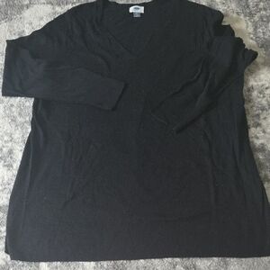 Old Navy Women's Black V-Neck Sweater